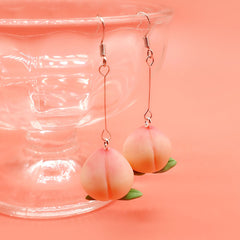 Cute peach silver earrings ï¼? piecesï¼?yv42072