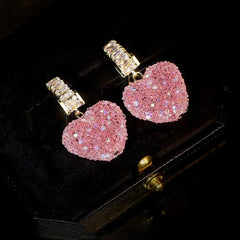 Cute candy heart earrings yv31185
