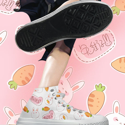 Cute rabbit carrot canvas shoes yv42316
