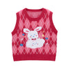 Cartoon rabbit knitted vest YV43439