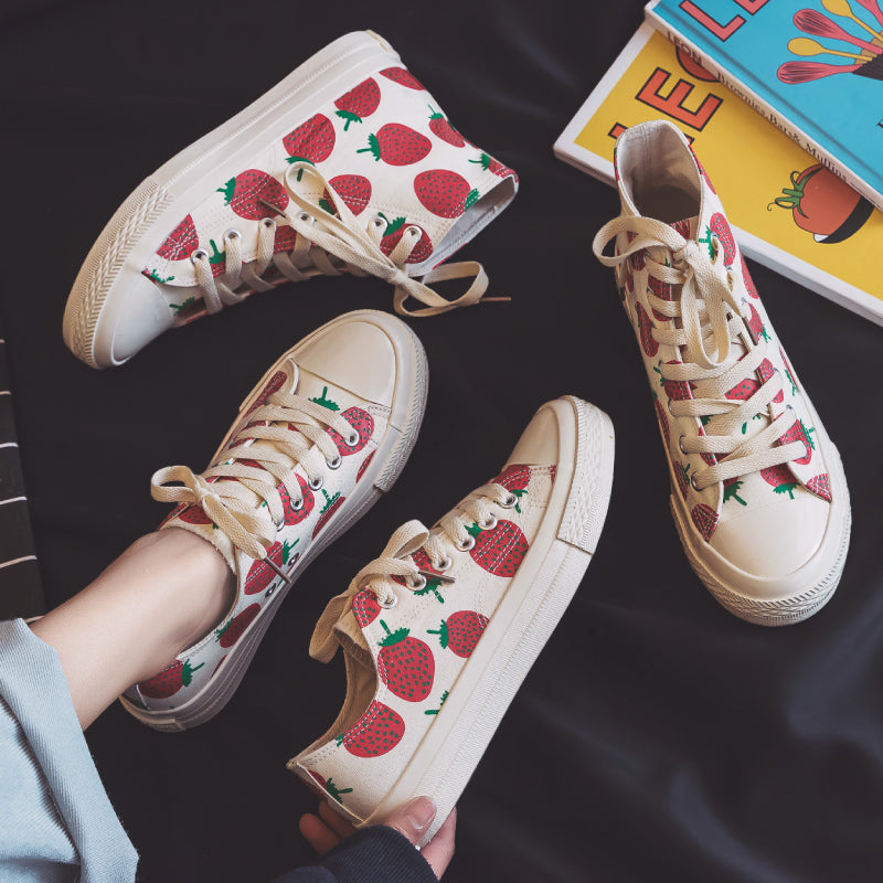 Strawberry canvas shoes YV41135