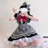 lolita plaid maid outfit dress yv30464