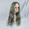 Youvimi green cute long curly wig YV42693