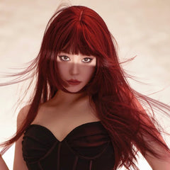 lolita red long straight wig yv47104