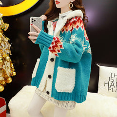 Christmas knitted cardigan yv46024