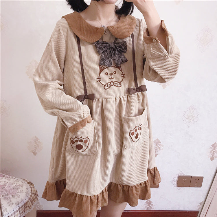 Japanese cute cat paw dress yv42457