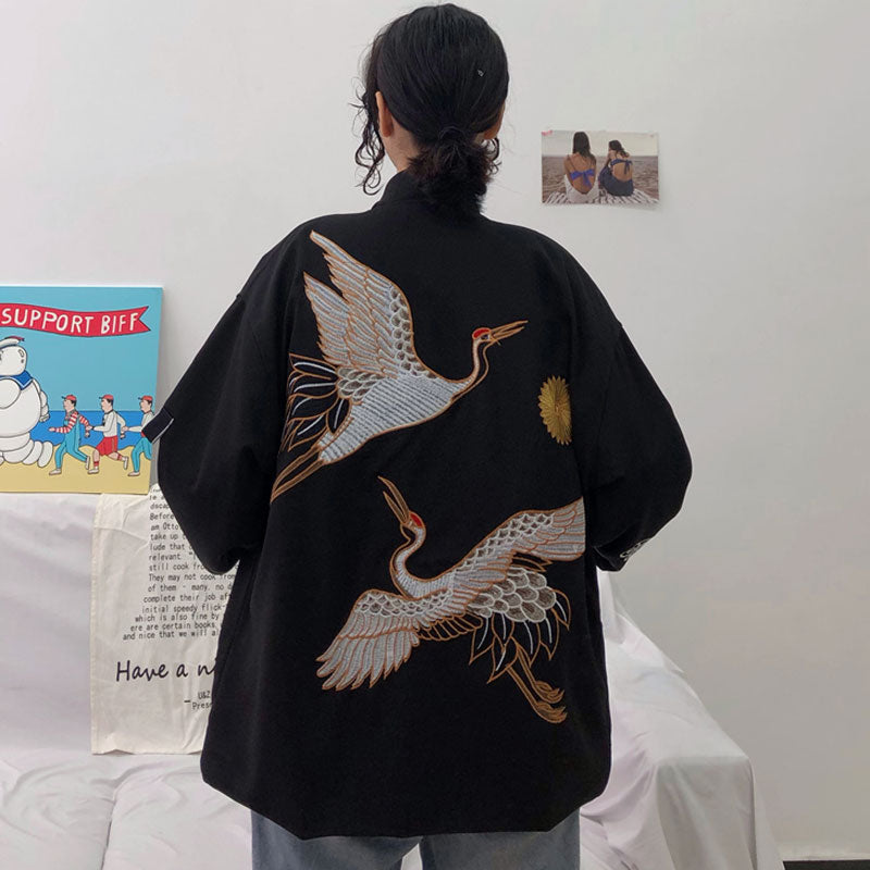 Crane embroidery jacket YV41121