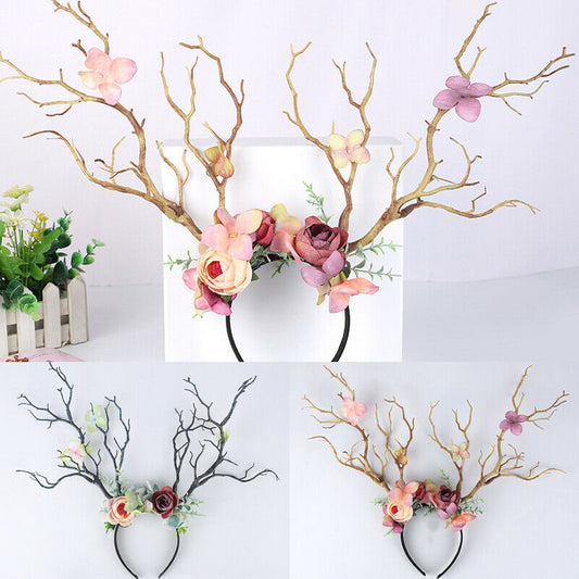Flower Twig Antler Headband yv30425