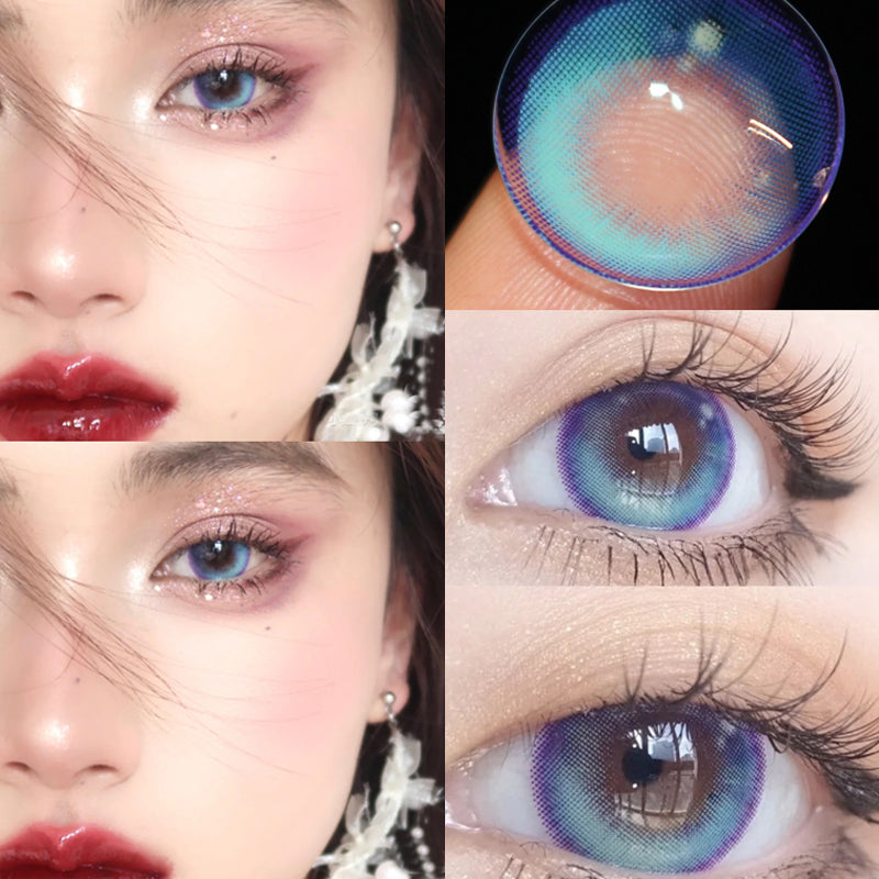Ocean blue contact lenses(TWO PIECES) YV44453