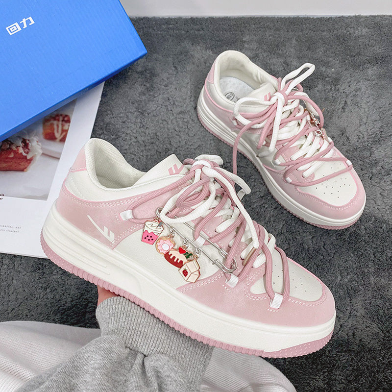 cute pink casual shoes yv30615