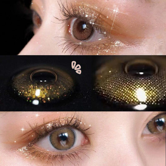 GOLD BROWN CONTACT LENS (TWO PIECES) YV24290