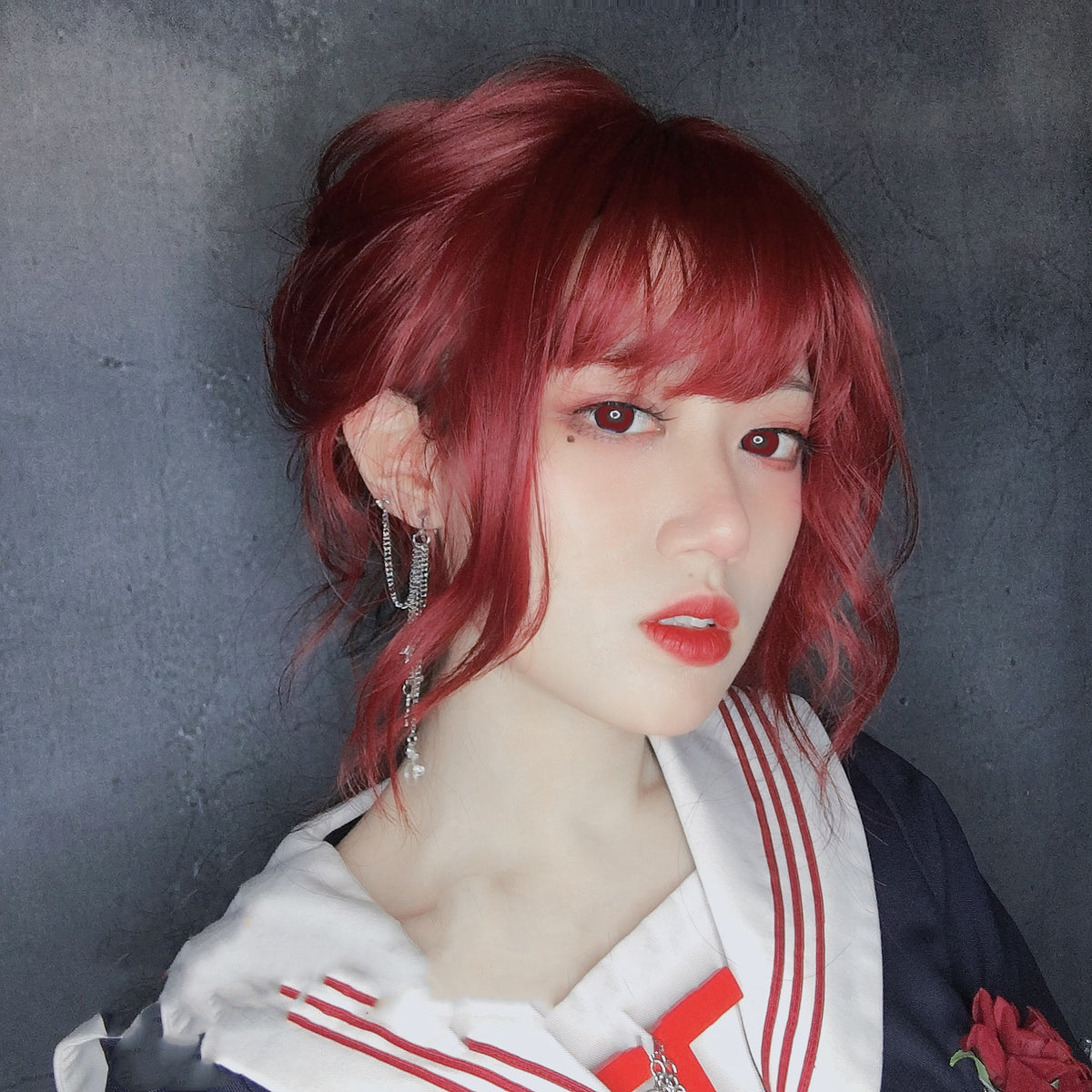 Lolita red wig YV46096