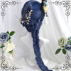 Harajuku lolita blue long curly wig yv30399