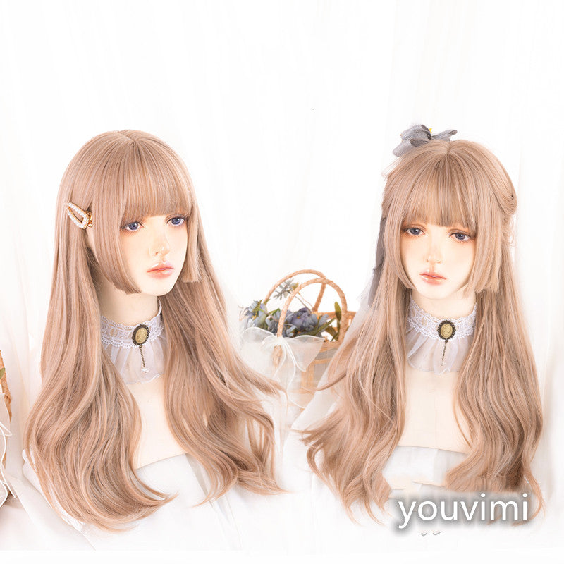 Lolita milk brown long wig yv30707