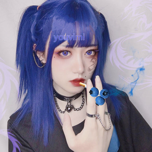 lolita blue jk straight wig yv30380