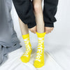 Candy color cute alphabet socks YV43953