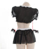 Chiffon bow maid uniform set yv42611