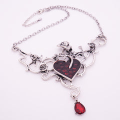 Punk dark heart necklace yv31027