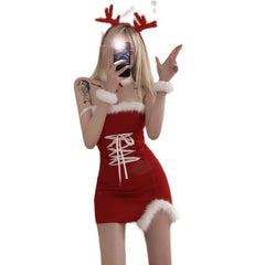 Red Christmas sexy dress yv46030