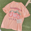 Cute peach print T-shirt yv30856