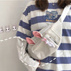 ins cute rabbit canvas belt bag yv43375