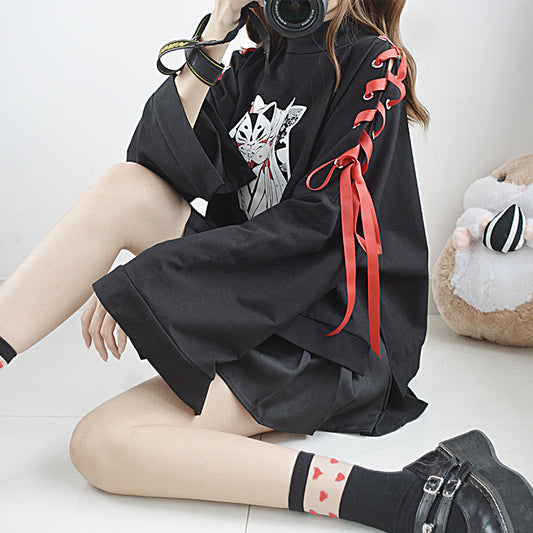 Anime monster fox long-sleeved sweater YV43762