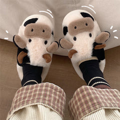 Cute cow plush slippers yv30329