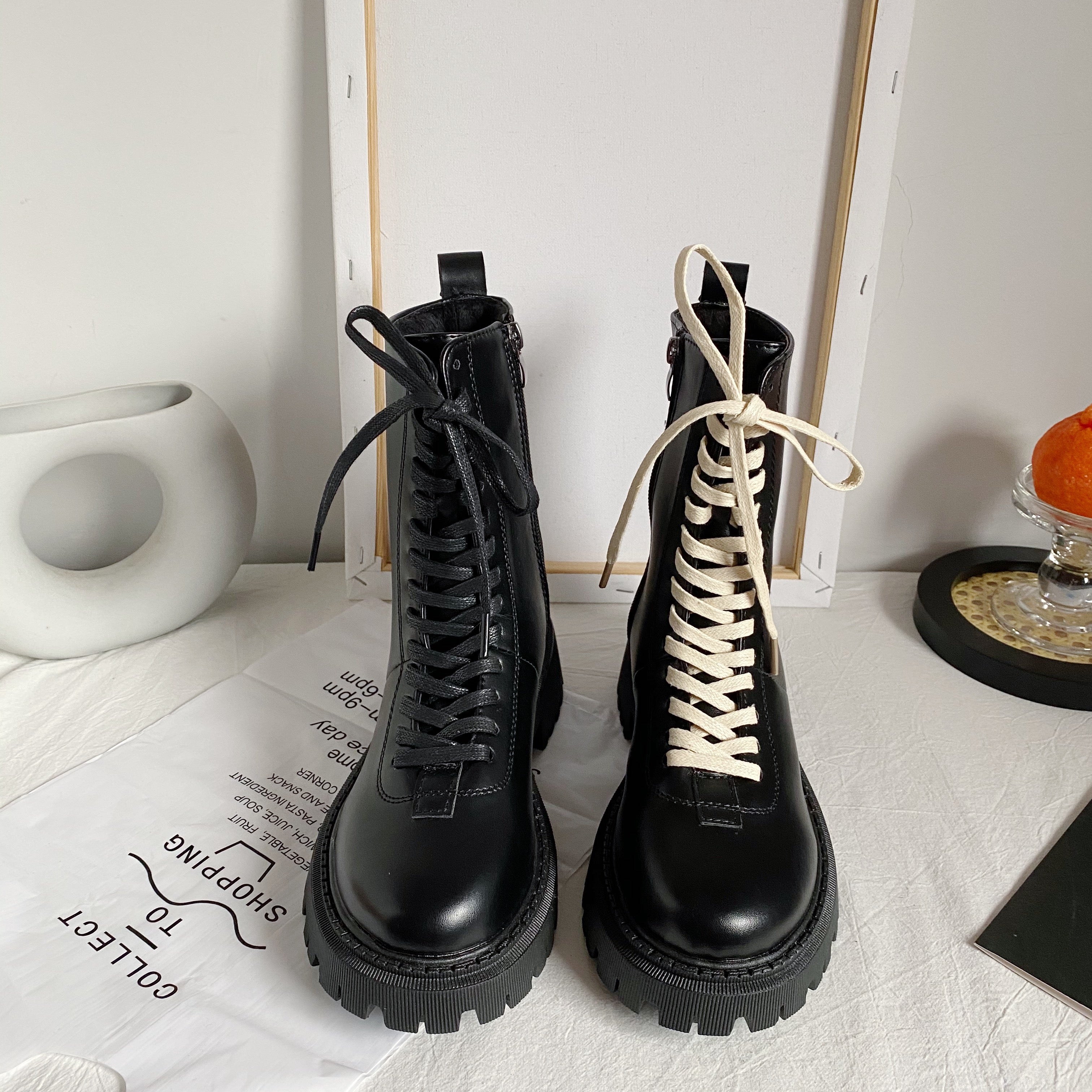 Harajuku black boots yv46055