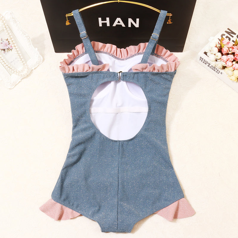Cute bow one-piece swimsuit yv42099