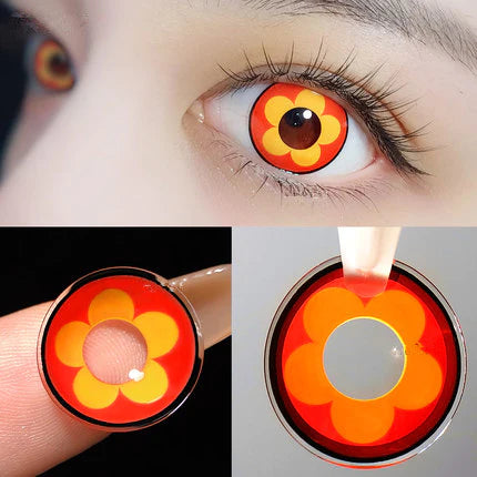 hutao petal cos color contact lenses (two pieces) yv31118