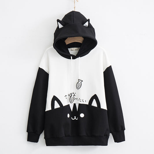 Japanese cute cat hoodie yv30588