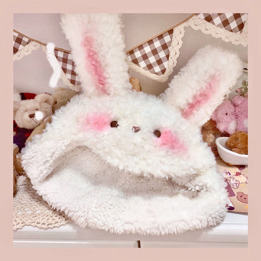 Cute rabbit ears lamb wool hat yv30435