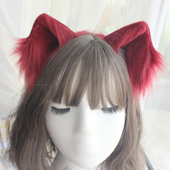 Cute cos plush cat ears hairpin yv42623