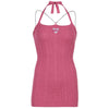 Pink chain sling knitted dress yv30279
