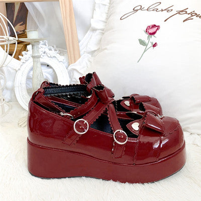 lolita bow platform shoes yv31054