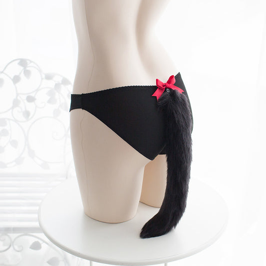 Cute bow fox tail panties yv30718