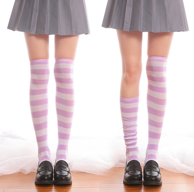 Japanese COS striped knee socks yv42560 – Youvimi