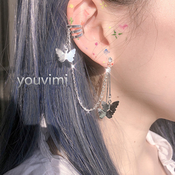 Butterfly ear bone clip earrings yv42058