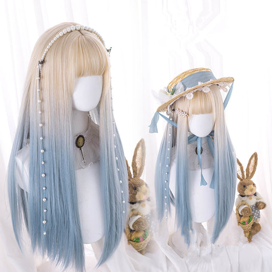 lolita gradient blue wig yv30180