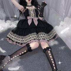 Cute lolita lace bow princess dress yv30594