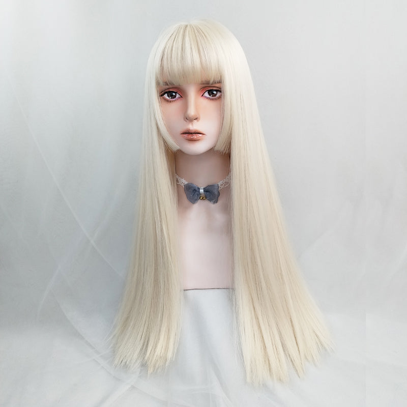 lolita golden long straight wig yv30196