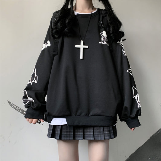 Japanese cute printed sweater yv31183