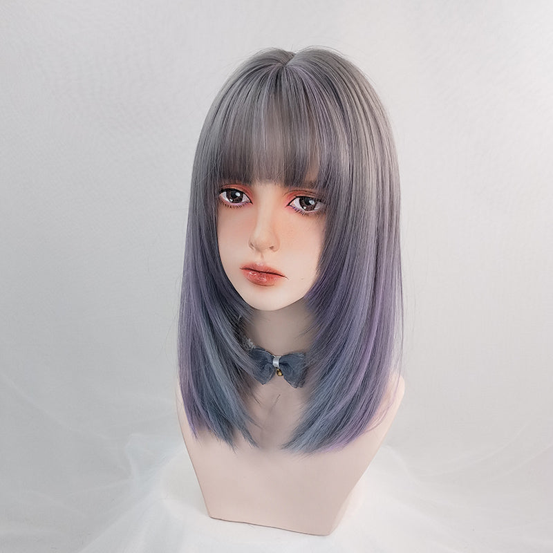 Review for Harajuku Purple Mid-length Wig YV43558 main image 0