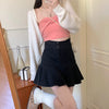 Korean ruffled denim skirt yv31129