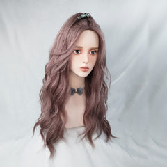 Harajuku Rose Pink Long Curly Wig YV43554