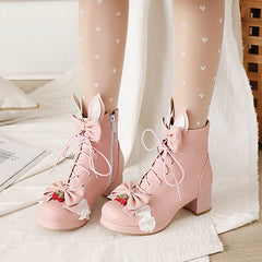 Lolita Strawberry Bow Martin Boots YV30307