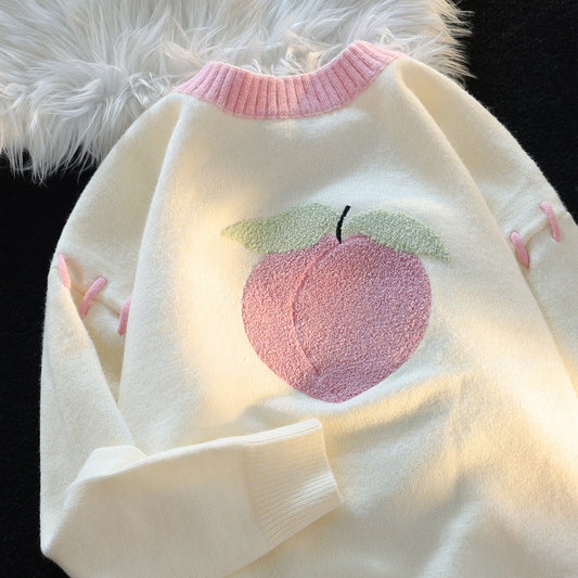 Cute peach sweater yv31424