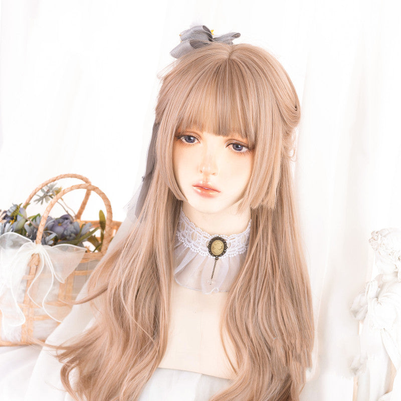 Lolita milk brown long wig yv30707