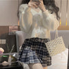 Cute bow knitted cardigan top yv31126