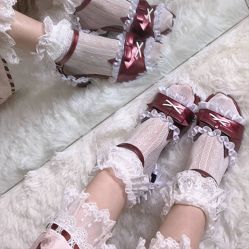 Lolita bow lace sandals yv42093